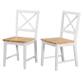 Tms 024319102149 Target Marketing Systems Virginia Cross Back Dining Room Chairs Wooden Farmh