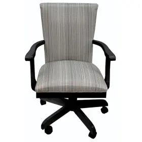 215606 Tobias Designs Swivel Wood Dining Caster Chair 400 On Wheels In Natural Fun Black