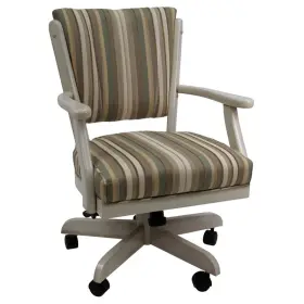 Tobias Designs 686175857672 Classic Caster 37 Inch Wood Dining Chair On Wheels In Multi-color