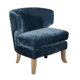 Uph20035b Tommy Hilfiger Swansea Wingback Barrel Chair Navy Blue Crushed Velvet