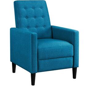 Topeakmart 614006 Mid-century Modern Fabric Recliner Tufted Reclining Single