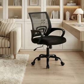 Topeakmart 675502548840 Black Rolling Office Chair Swivel Task For Desk Computer Or Study Room