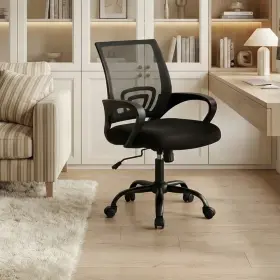 Topeakmart 675502548840 Black Rolling Office Chair Swivel Task For Desk Computer Or Study Room