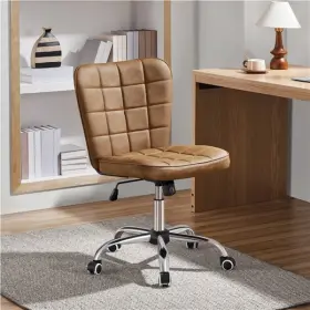 Tm5n9q0001 Topeakmart Modern Faux Leather Upholstered Rolling Office Chair Task