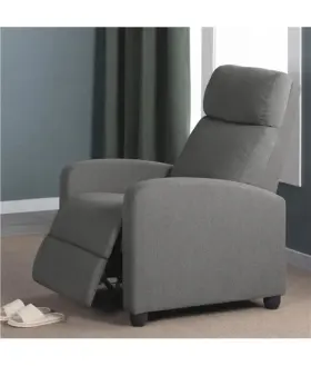 Tmml4t0001 Topeakmart Fabric Recliner Chair Single Modern Sofa Home Theater Seating For Living Room