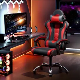 Tmroau0002 Topeakmart Pu Leather Ergonomic Gaming Chair Computer With Padded Armrests Used