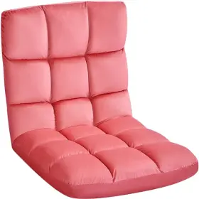 Tmujrn0001 Topeakmart Velvet Floor Chair With 14 Adjustable Positions Gaming Pink