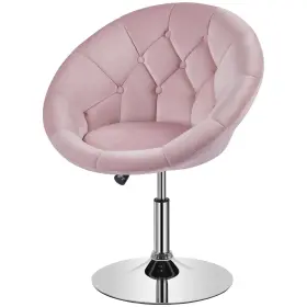 Tp-00110029 Topeakmart Makeup Vanity Chair Height Adjustable Accent Tufted Stool Round Upholstere