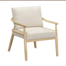 Tov-s54425 Tov Furniture Inc Cream Performance Corduroy Accent Chair