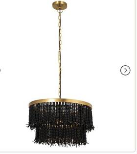 Tov Furniture Tov-d41 Furniturekrish Beaded Pendant Black