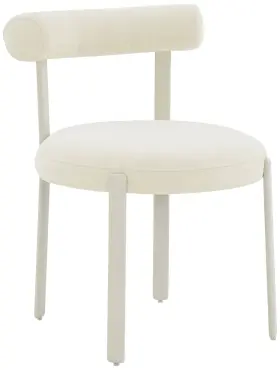 Tov-d68911 Tov Furniture Margaret 21 3/4 Inch Wide Cream Textured Velvet Dining Chair