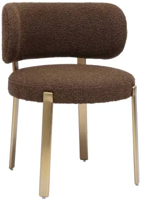 Tov-d68996 Tov Furniture Margaret 22 3/4 Inch Wide Modern Chocolate Brown Fabric Dining Chair