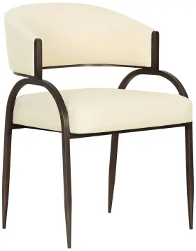 Tov-d69051 Tov Furniture Tatum 21 1/4 Inch Wide Cream Performance Vegan Leather Dining Chair