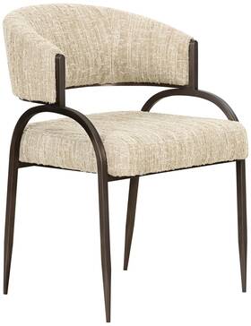 Tov Furniture Tov-d69053 Tatum Cream Textured Performance Boucle Dining Chair