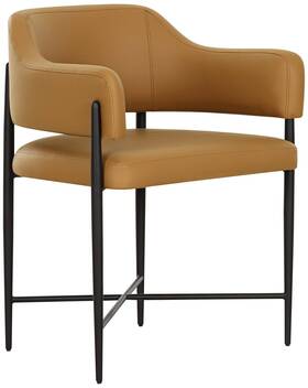 Tov Furniture Tov-d69058 Sezanne 23 1/2 Inch Wide Tan Vegan Leather Modern Dining Chair