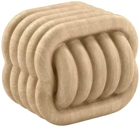 Tov-oc54334 Tov Furniture Love Knot 21 Inch Wide Faux Travertine Modern Concrete Accent Stool