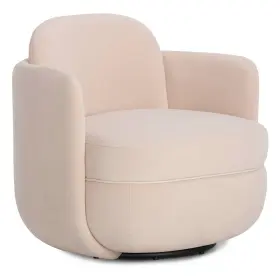 Tov-s54471 Tov Furniture Wolfie Light Blush Velvet Swivel Chair