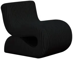 Tov-s69039 Tov Furniture Senna 22 Inch Wide Black Corduroy Fabric Oversized Modern Accent Chair