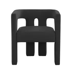 Tv-tov-s44197-01 Tov Furniture Sloane Velvet Upholstered Chair Modern Accent Seating Living Or Dining Black