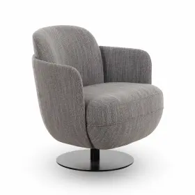 Tv-tov-s69130 Tov Furniture Solange Textured Swivel Chair Modern Upholstered Accent Seating Grey