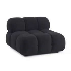 Tv-tov-s69302 Tov Furniture Calliope Vegan Shearling Modular Armless Chair Modern Living Room Seating Black