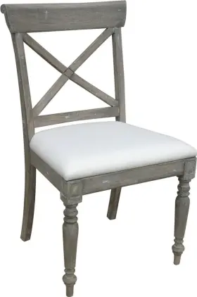 226-rw Trade Winds Furniture Traditional Mahogany Cross Back Chair With Riverwash Finish