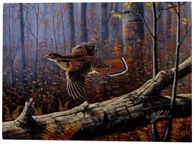 Trademark Fine Art 192664053741 Windfall Glider Ruffed Grouse By Wilhelm Goebel 24x32-inch