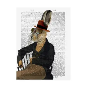 Trademark Fine Art 193420691146 18x24 Horatio Hare On Chair By Fab Funky
