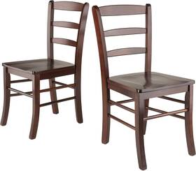 Trading Inc. 94232 Benjamin Ladder Back Chair Walnut Set Of 2