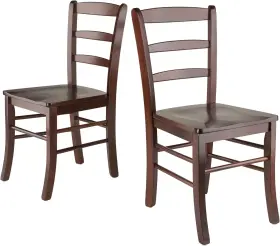 94232 Trading Inc. Benjamin Ladder Back Chair Walnut Set Of 2