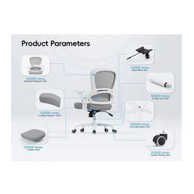Tralt Yq005-2-gey-us Ergonomic Office Chair - Comfy Desk With Back Support