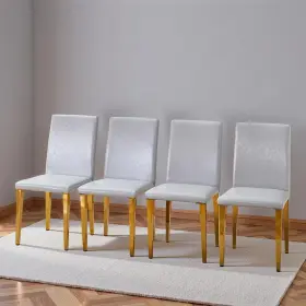 Trygoal-c-dinc-09 Trygoal Leather Dining Chairs Set Of 4 Modern Upholstered Living Room With Sp