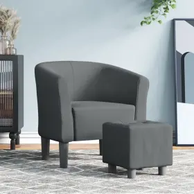 Tub Chair Dark Grey Fabric 720845436094 100% Polyester Pinewood Plywood Foam