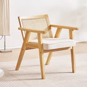 1479 Uimoso Rattan Chair Outdoor Patio Furniture Dining 1pc Cushion Armrest