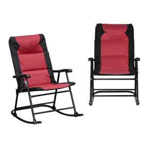 Us01-16rn58cvad000 Uirio Set Of 2 Padded Rocking Chairs Folding Outdoor Patio For Bistro Porch Camping