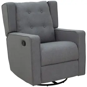 Us01-833508gy Uirio Wingback Swivel Recliner Glider Rocking Chair For Nursery Home Theater Sofa