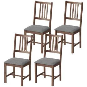 Us01-83a467v01gy Uirio Set Of 4 Dining Chairs Upholstered Room With Rubberwood Legs