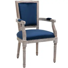 Us02-835314v80bu Uirio High Back Vintage Fench Dining Chair Wooden Farmhouse For Kitchen Living Room