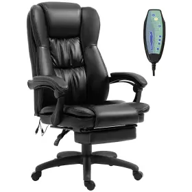 Us02-921539v80bk Uirio Massage Home Office Executive Chair With 6-point Vibration Reclining Swivel Seat