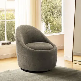 W188 Unique Trendy 1 Swivel Accent Chair Barrel 360 With Hidden Storage Modern