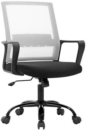 Universal Lighting And Decor 004l-oc735wh Marvin White Mesh Adjustable Swivel Office Chair