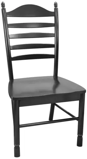 271ab Universal Lighting And Decor Whitman Antique Black Hardwood Ladder Back Dining Chair