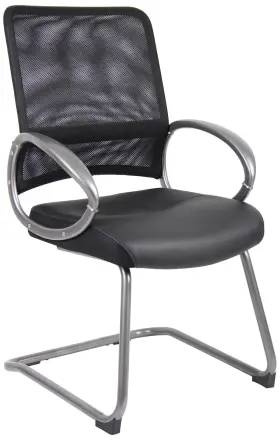 B6409 Universal Lighting And Decor Boss Black Mesh Fabric Guest Chair