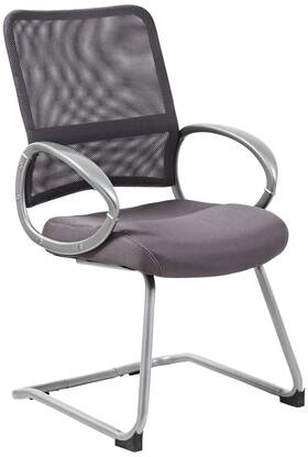 Universal Lighting And Decor B6419-cg Boss Mesh Fabric Gray Reception Chair