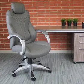 B8871-gy Universal Lighting And Decor Boss Gray Adjustable Executive Hinged-arm Office Chair