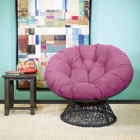 Universal Lighting And Decor Bf25292-512 Rosemond Purple Tufted Adjustable Swivel Papasan Chair