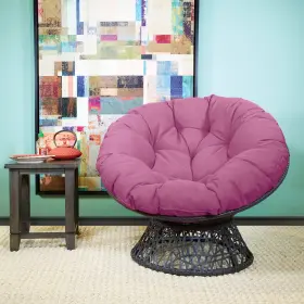 Bf25292-512 Universal Lighting And Decor Rosemond Purple Tufted Adjustable Swivel Papasan Chair