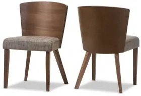 Chair-109 Universal Lighting And Decor Chair-109/690 Set Of 2 Sparrow Modern Brown Wood Dining Chairs