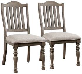 Universal Lighting And Decor Idf-3254gy-sc Urth Gray Linen Fabric Dining Chairs Set Of 2