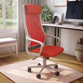 Universal Lighting And Decor Idf-6030-rr Prestor Red Fabric Adjustable Swivel Office Chair